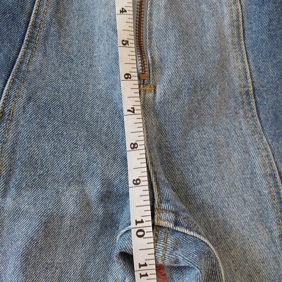 Milk it Mixed Two Tone Denim Flare Leg Jeans Size 26 - Picture 9 of 11